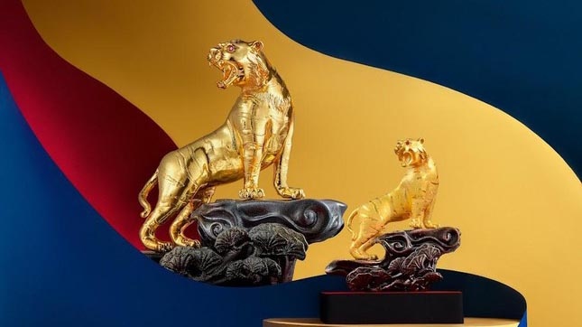 Unique gold tiger products launched to celebrate God of Wealth Day